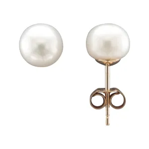 9ct Yellow Gold 7mm Freshwater Pearl Stud Earrings