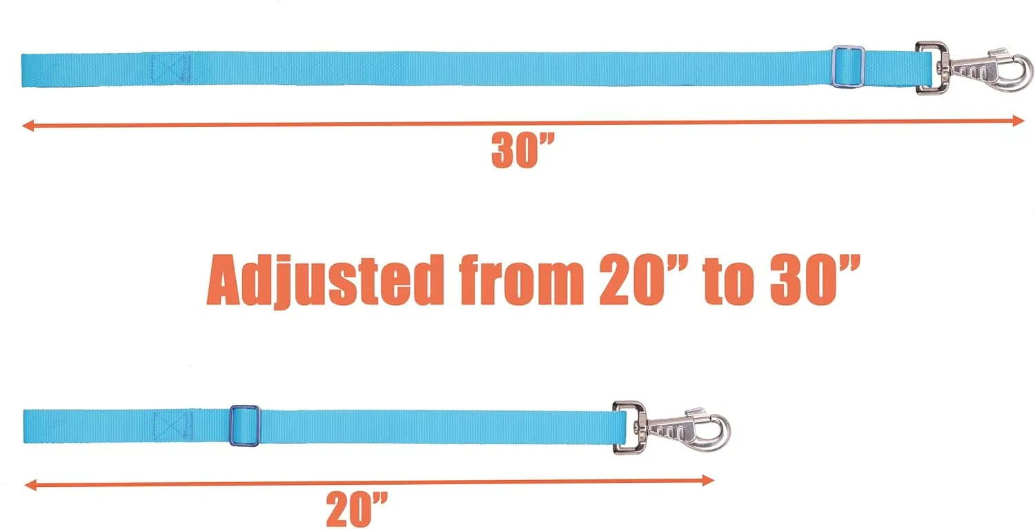 Adjustable Nylon Bucket Strap 3 Pack- for Hay Nets, Water Buckets, Hanging Strap,Horse Outdoor Feeders,Heavy Duty Horse Water Feed, 30" (Hurricane Blue)
