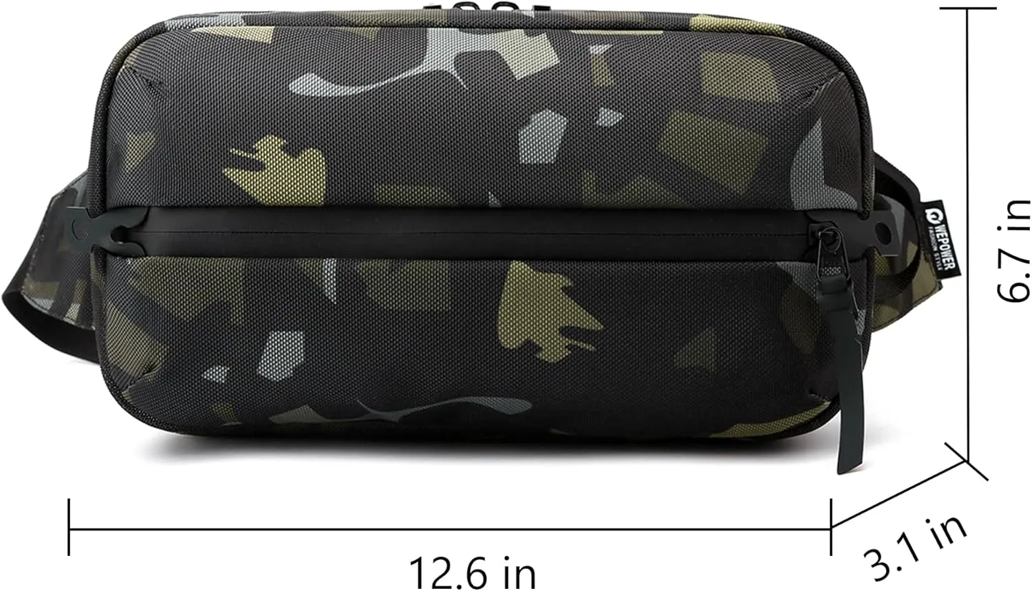 Adjustable Sling Bag for Men Women with Anti-theft Zipper,Multipurpose Crossbody Bags Chest Waist Belt,Water Resistant Fanny Pack Shoulder Hip Pack for Travel,Cycling,Work, Sport,Camo Green