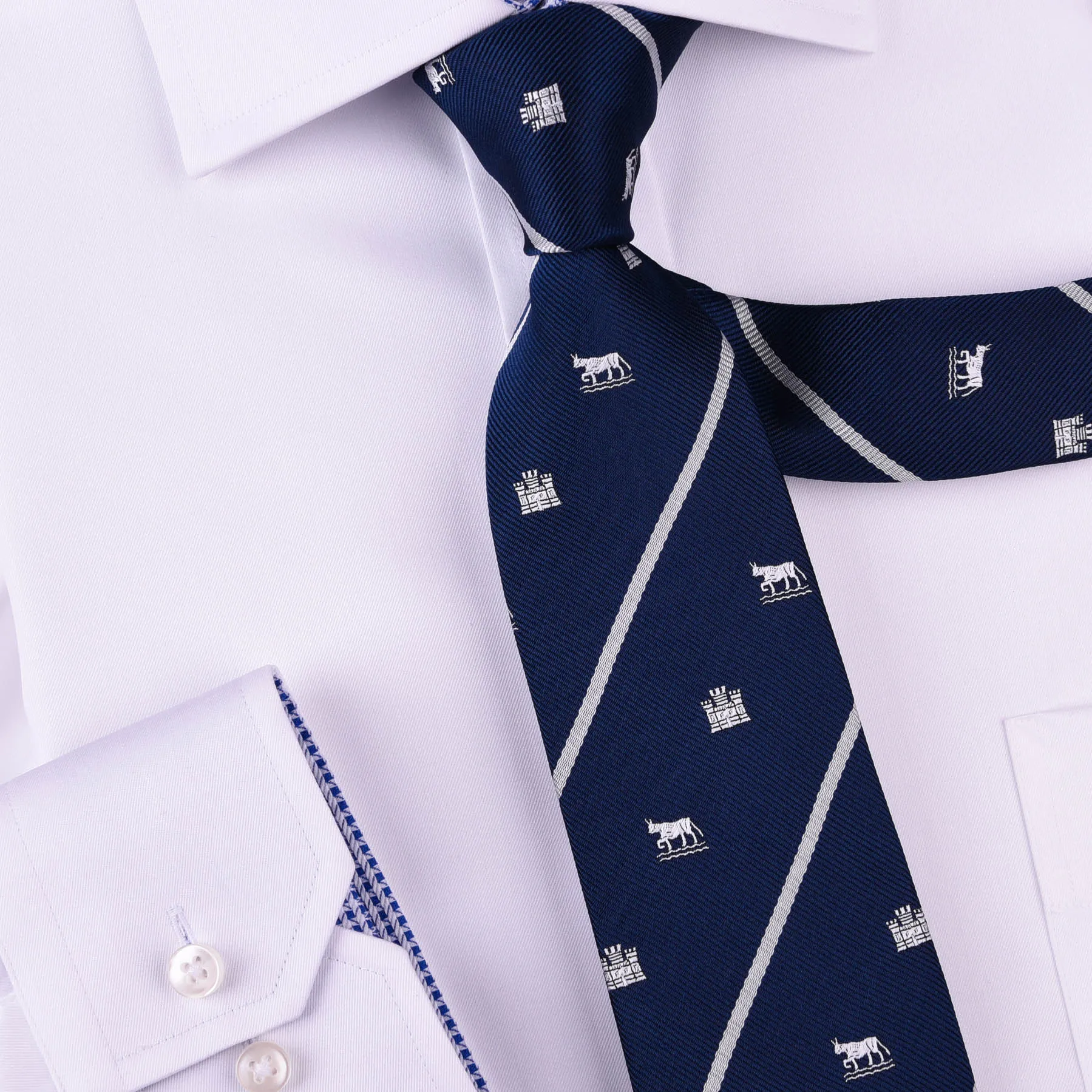 Blue Castle & Horse 3" Novelty Necktie Business Formal Elegance Smart Ego Man