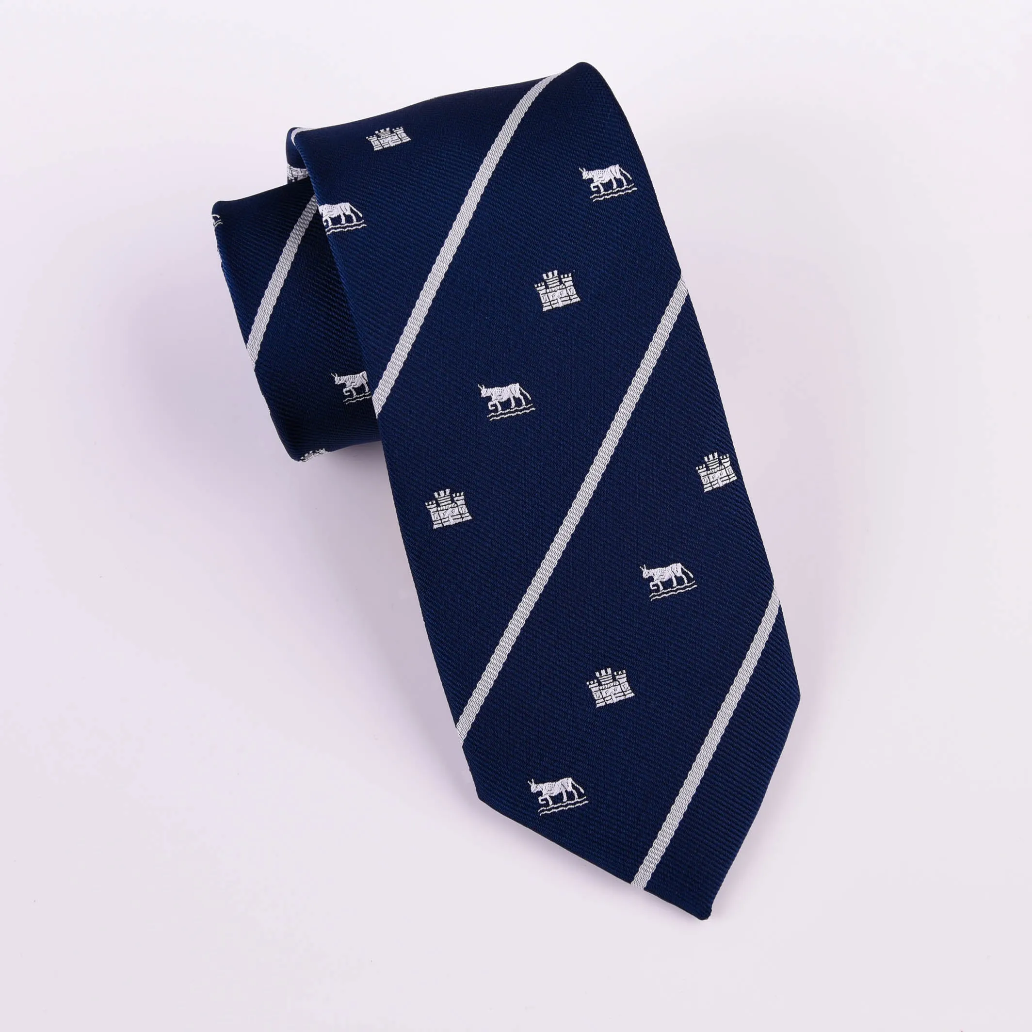 Blue Castle & Horse 3" Novelty Necktie Business Formal Elegance Smart Ego Man