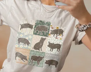 Boho Pig and Daisy T-ShirtSweatshirt Country-inspired and Chic Design