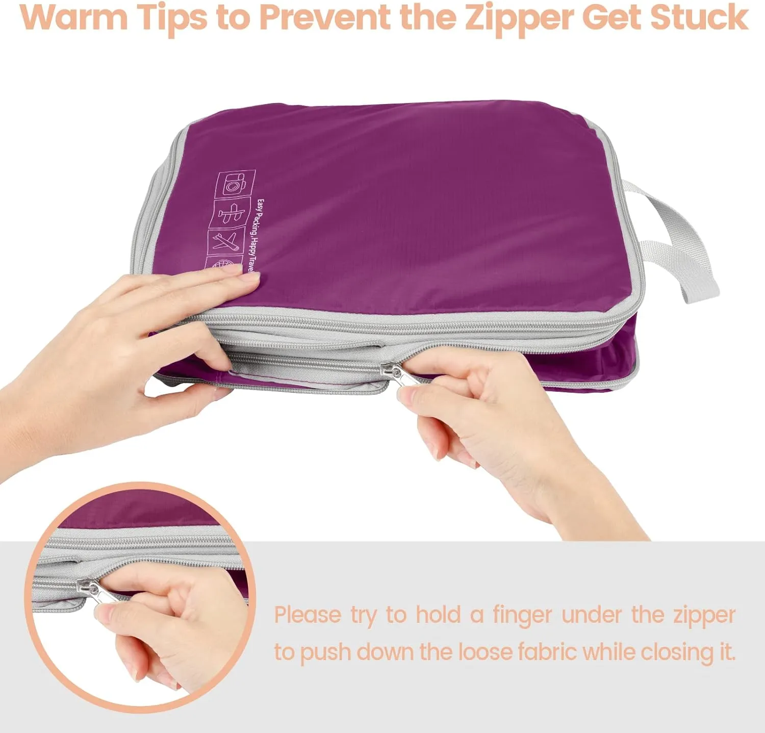 Cambond Compression Packing Cubes for Travel Women - Travel Bags Luggage Organizers Travel Essentials Compression Cubes for Travel Carry on Suitcases