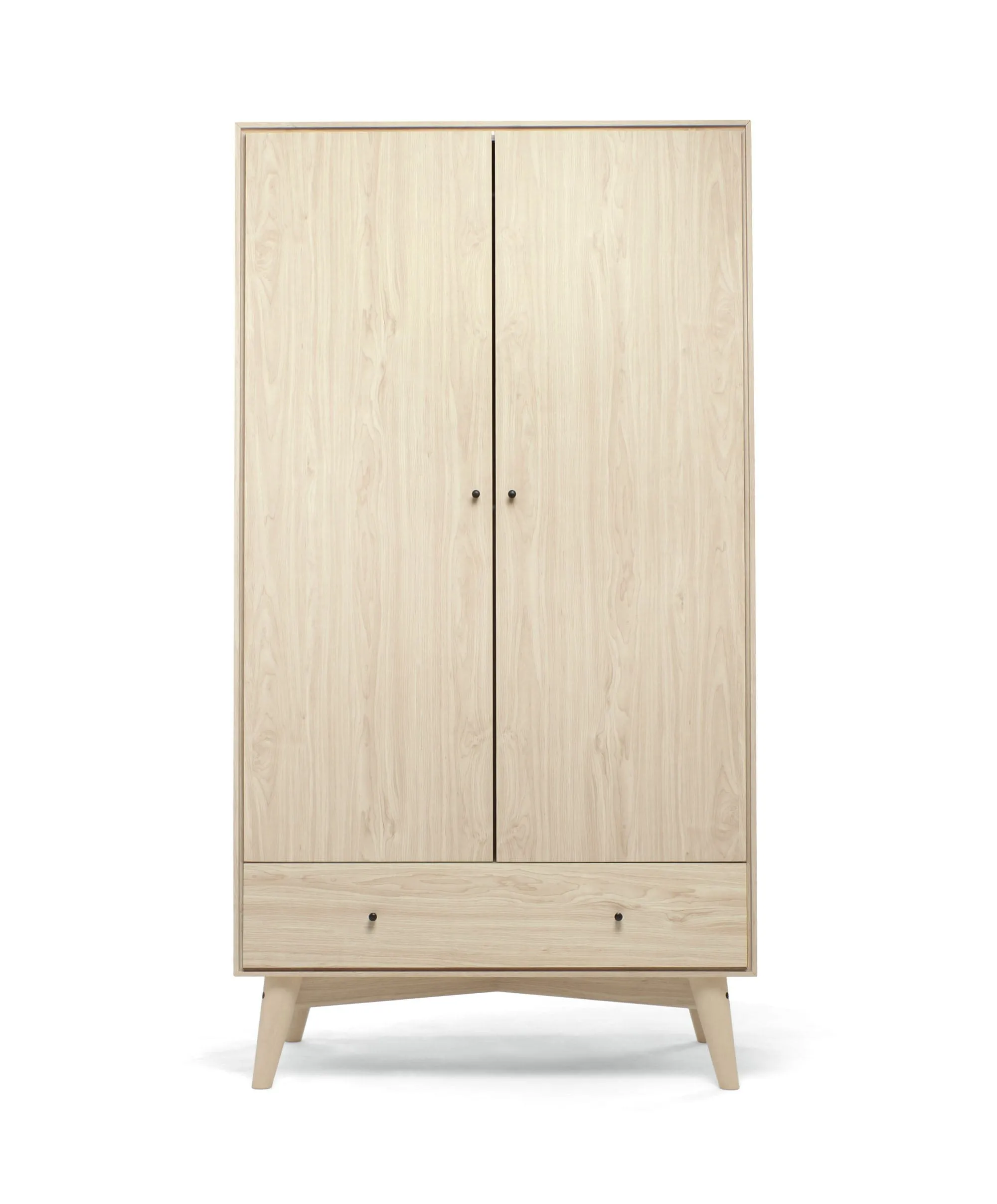 Coxley Wardrobe - Natural/ Olive Green