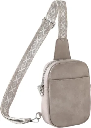 Crossbody Sling Bag for Women Man Anti Theft Vegan Leather Bag Anti Pickpocket Zipper Clip RFID Blocking Chest Bags