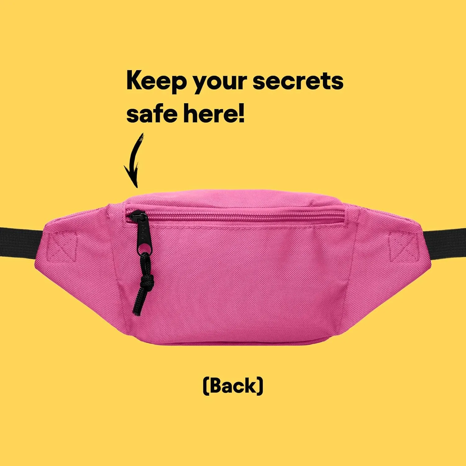DALIX Fanny Pack w/ 3 Pockets Traveling Concealment Pouch Airport Money Bag