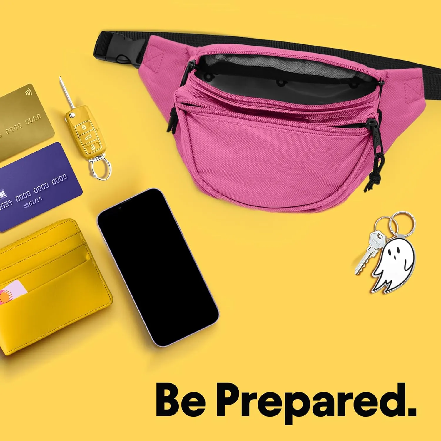 DALIX Fanny Pack w/ 3 Pockets Traveling Concealment Pouch Airport Money Bag