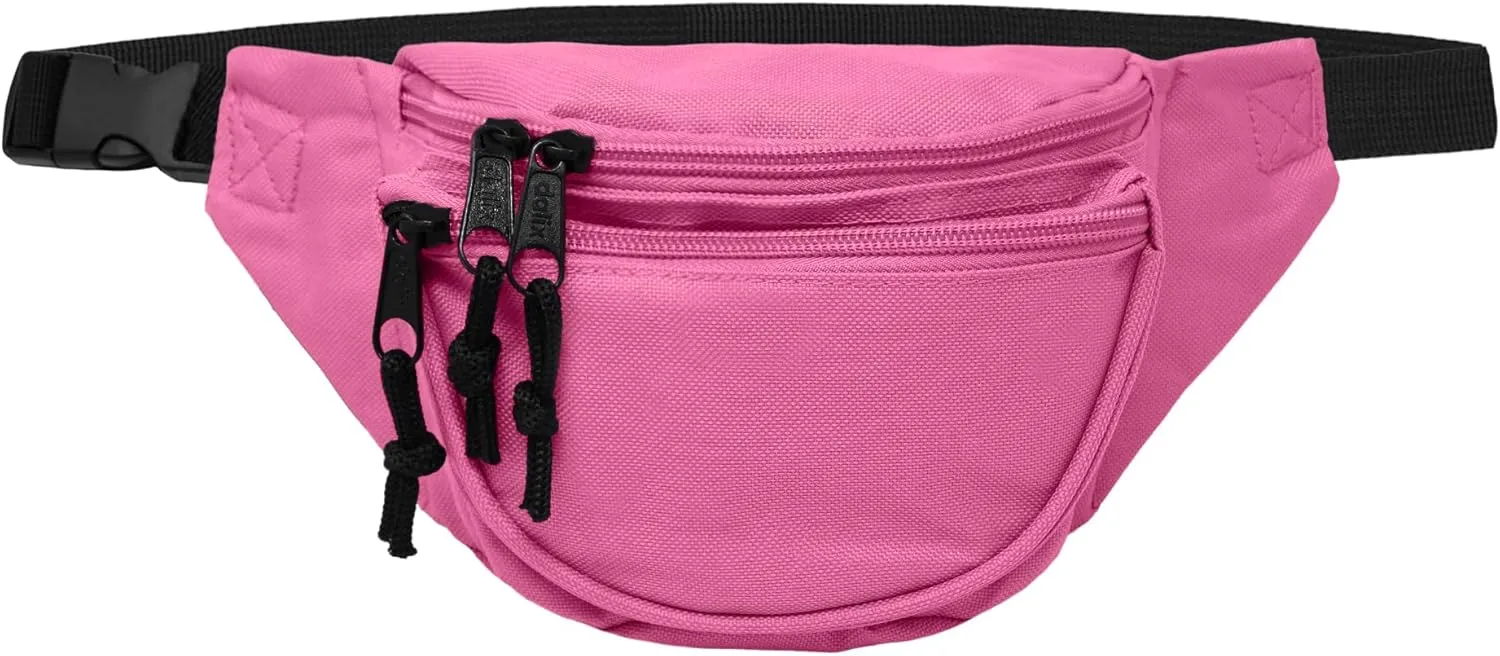 DALIX Fanny Pack w/ 3 Pockets Traveling Concealment Pouch Airport Money Bag