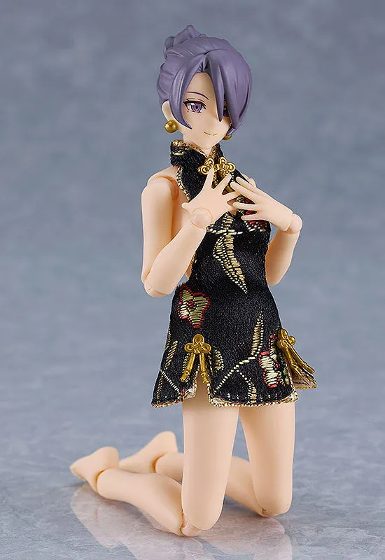 figma Styles Mini Skirt Chinese Dress (Black)