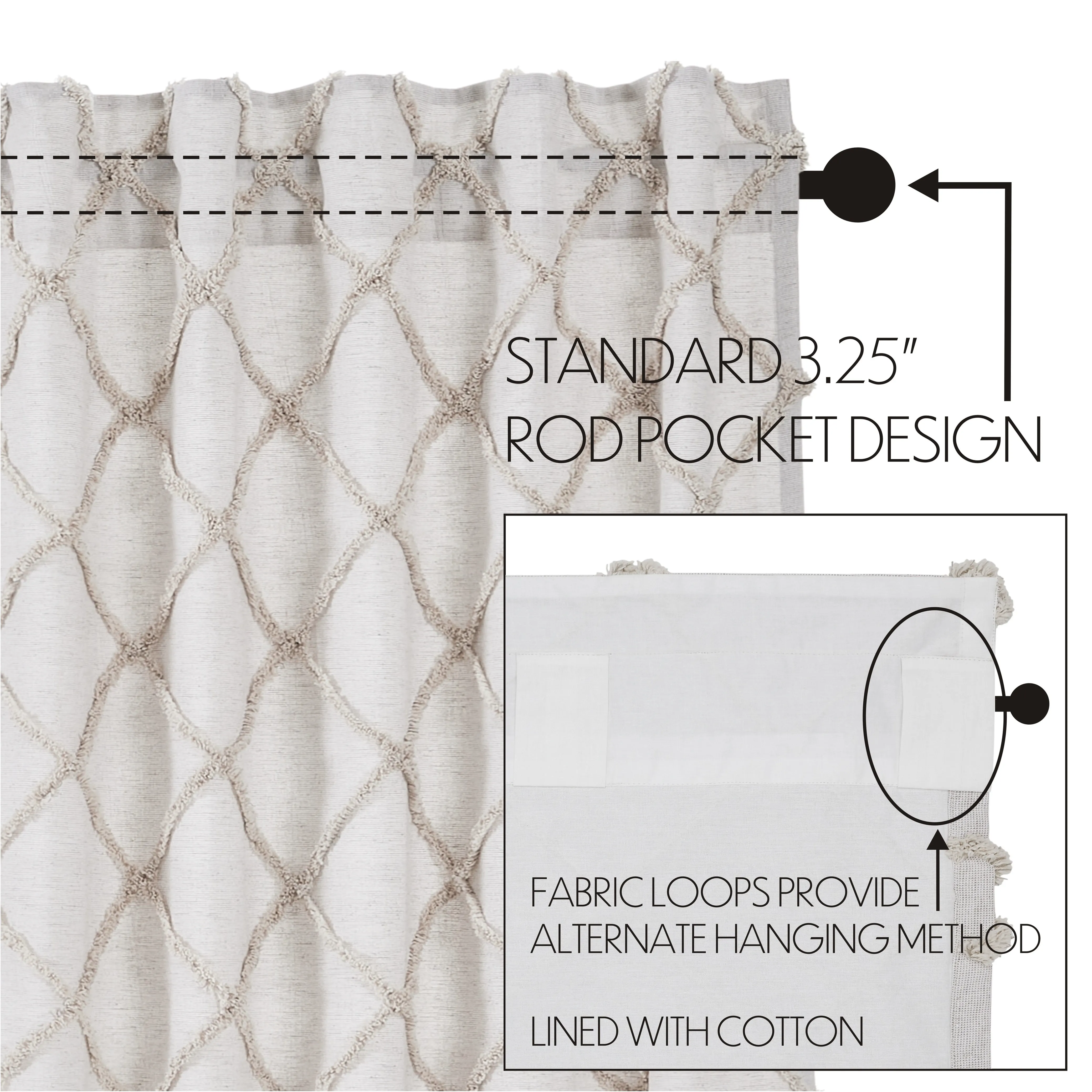 Frayed Lattice Panel Set of 2