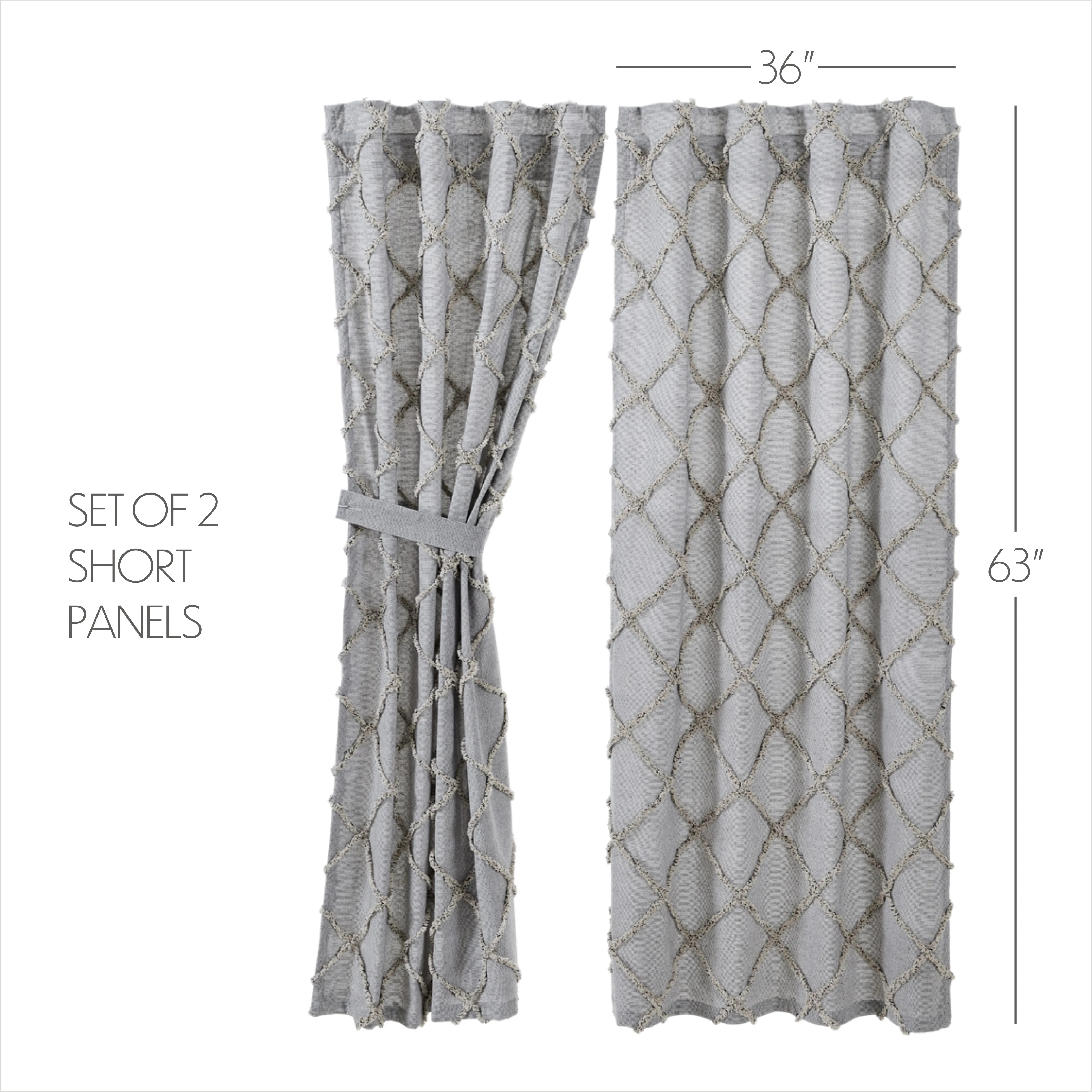 Frayed Lattice Panel Set of 2