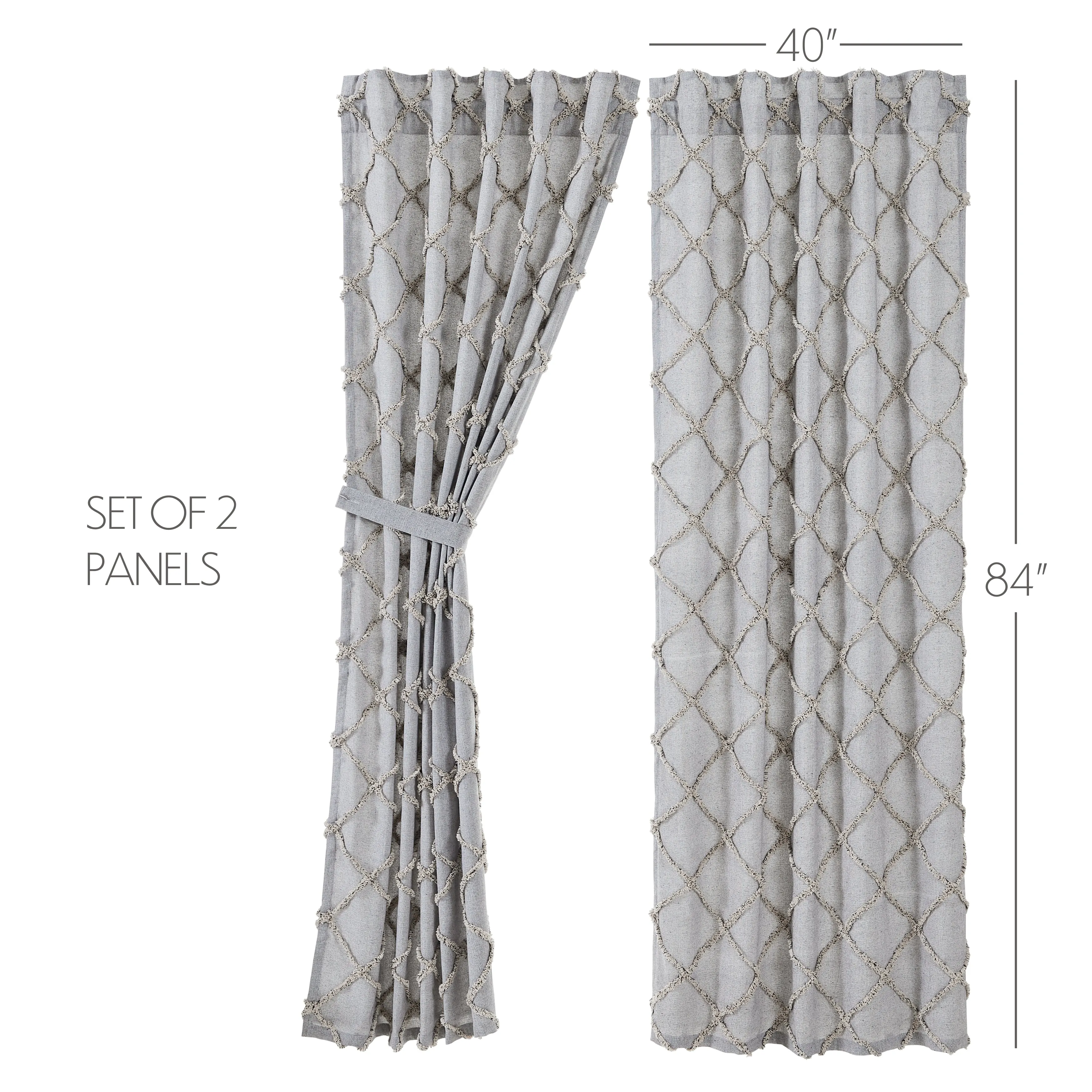 Frayed Lattice Panel Set of 2