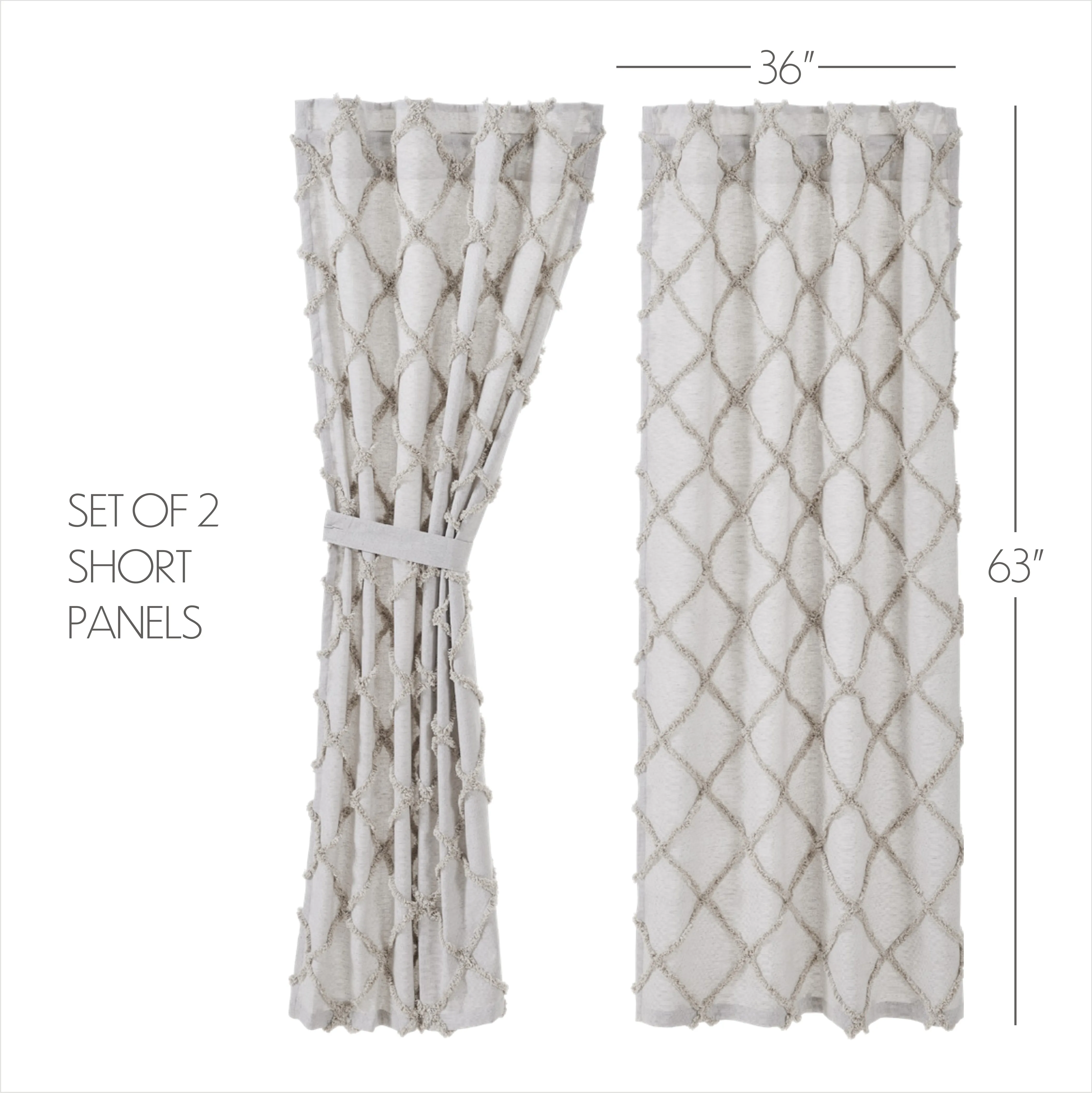 Frayed Lattice Panel Set of 2