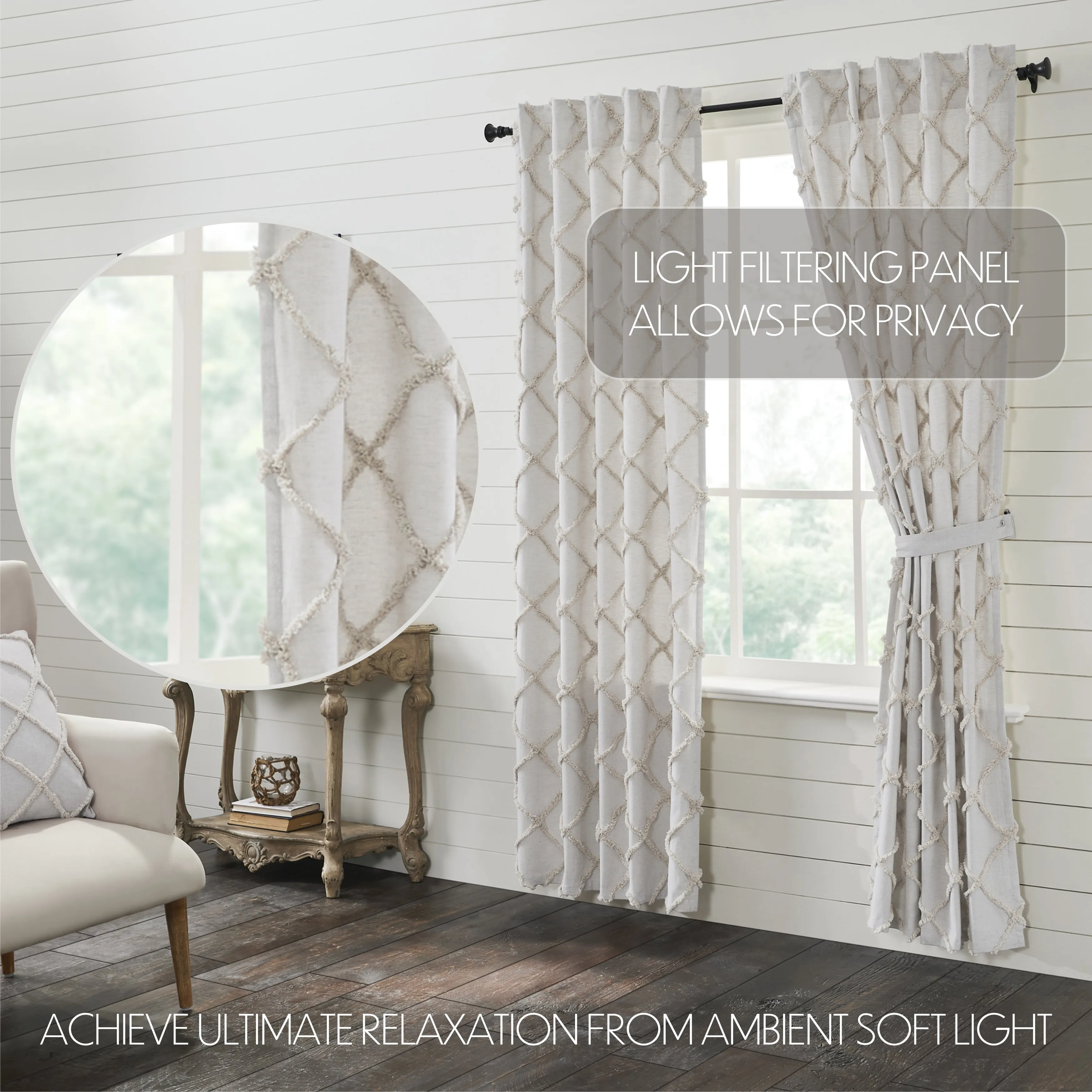 Frayed Lattice Panel Set of 2