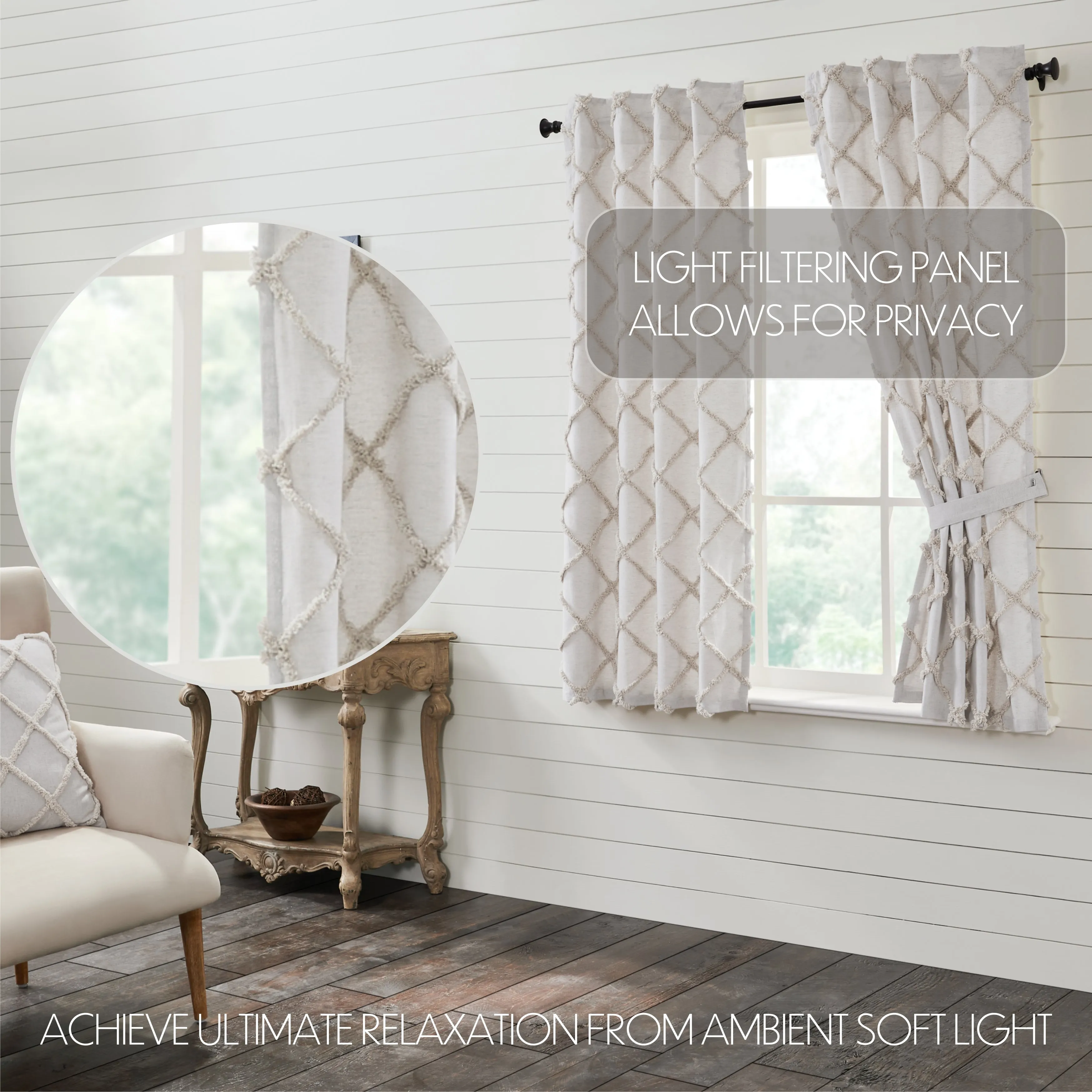 Frayed Lattice Panel Set of 2