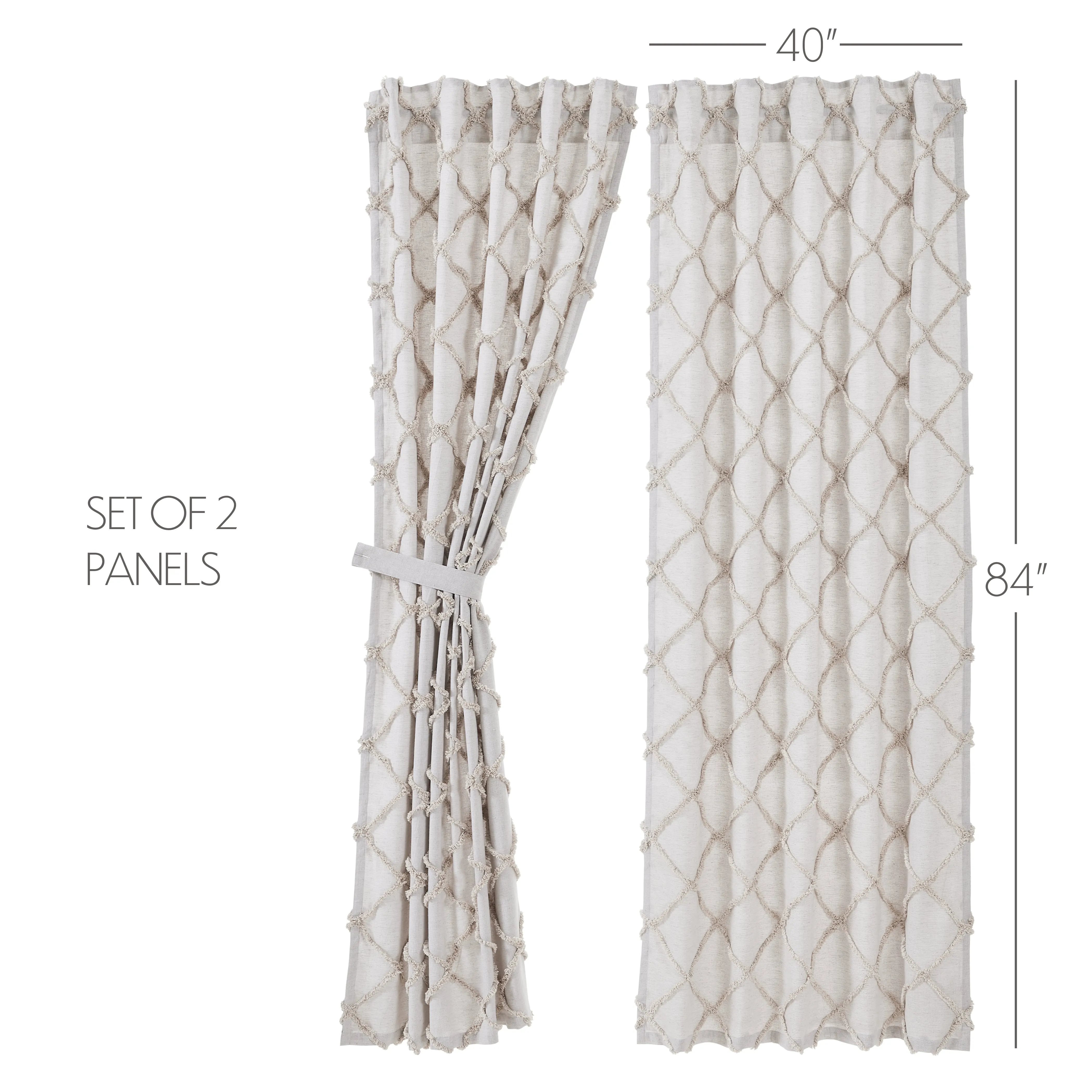 Frayed Lattice Panel Set of 2