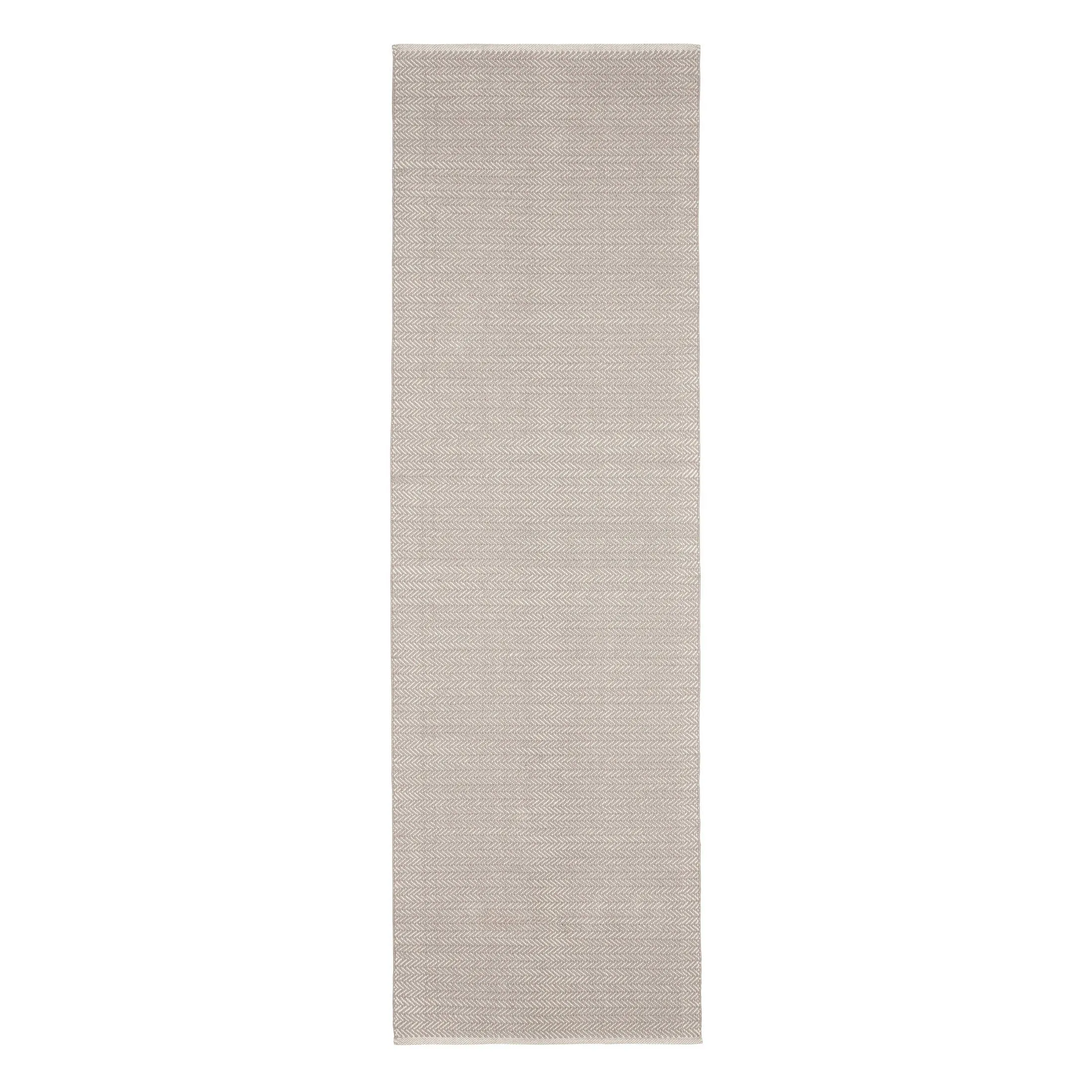 Herringbone Dove Grey Handwoven Cotton Rug