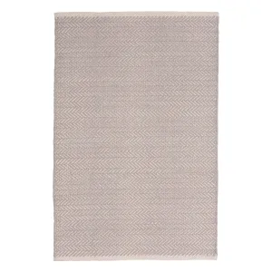 Herringbone Dove Grey Handwoven Cotton Rug