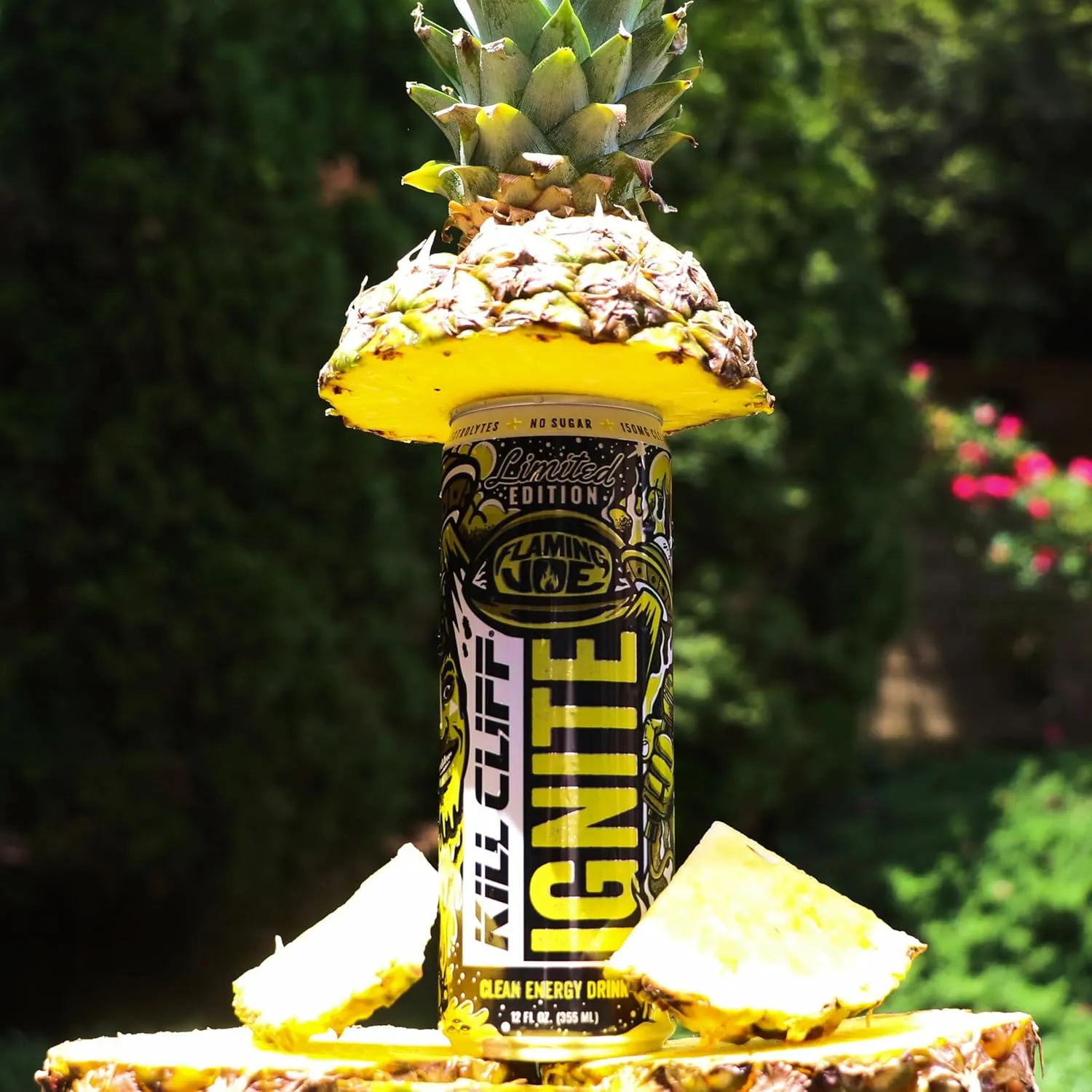 Kill Cliff Ignite Energy Drink, Joe Rogan Spicy Pineapple Fusion, Sugar Free Drinks with Green Tea, B Vitamins, Electrolytes and Natural Caffeine for Clean Energy and Hydration, Pre Workout, 12 Pack