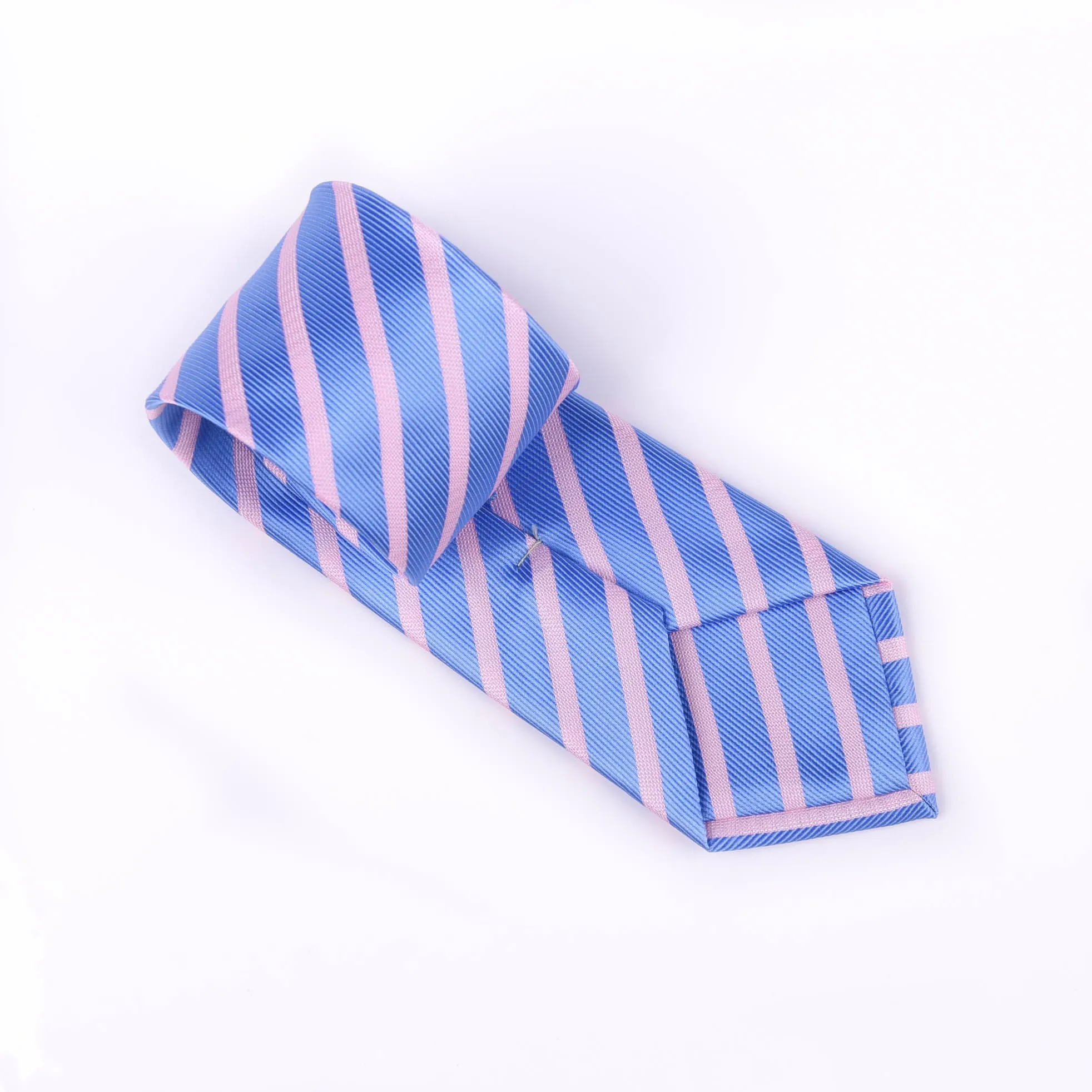 Light Blue & Pink Formal Business Striped 3 Inch Tie Mens Professional Fashion