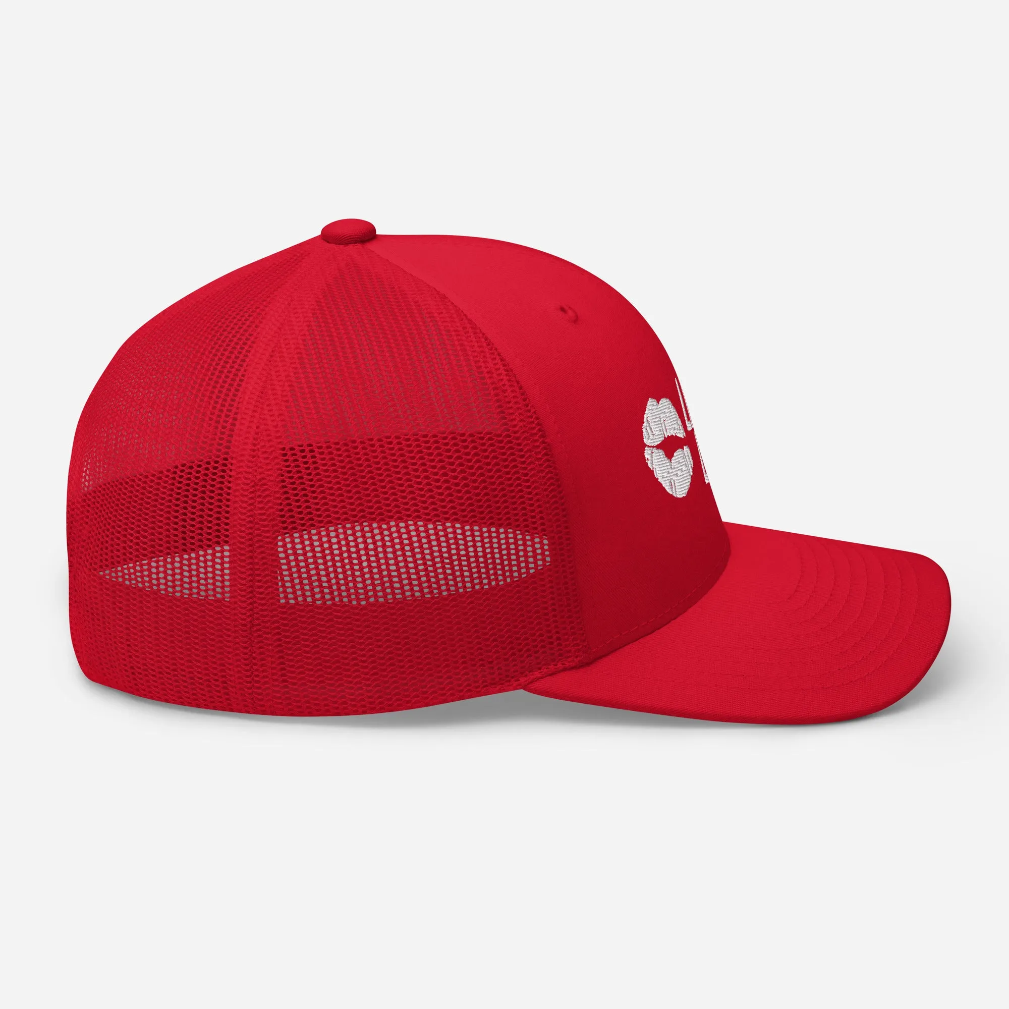 Lipstick Lounge White Logo Trucker Cap