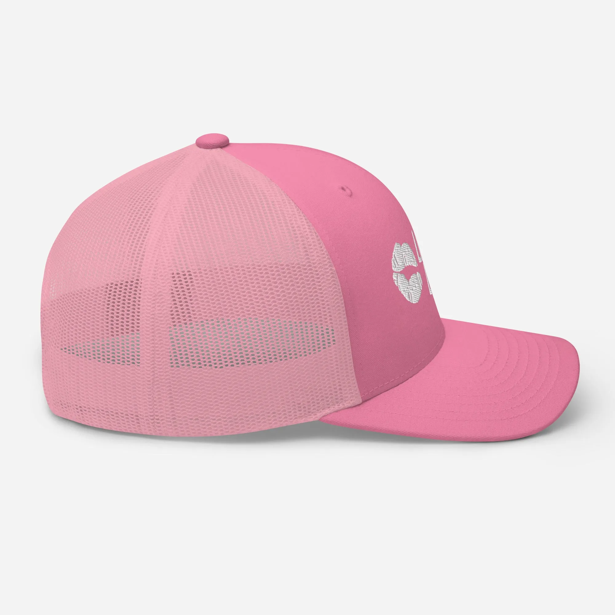 Lipstick Lounge White Logo Trucker Cap
