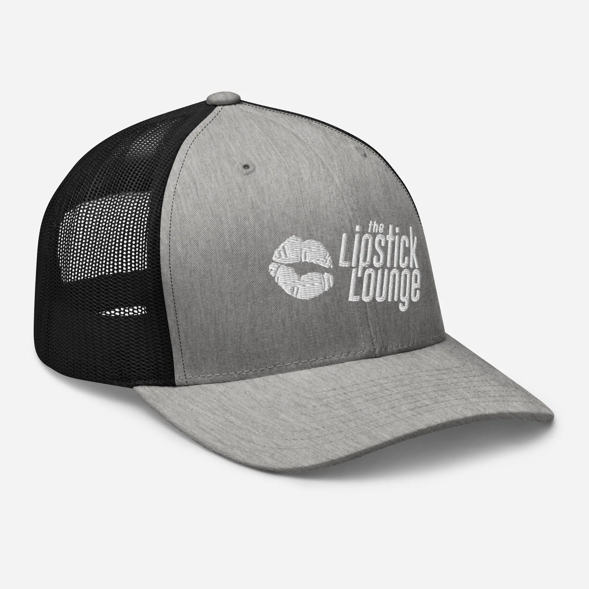 Lipstick Lounge White Logo Trucker Cap