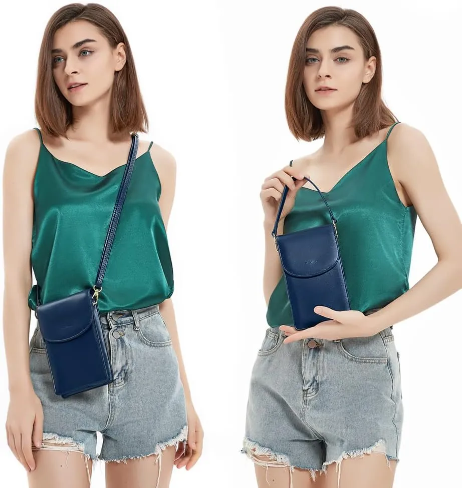 nuoku Crossbody Phone Bag for Women, Mini Crossbody Purse, Small Phone Wallet Crossbody with Removable Card Holder