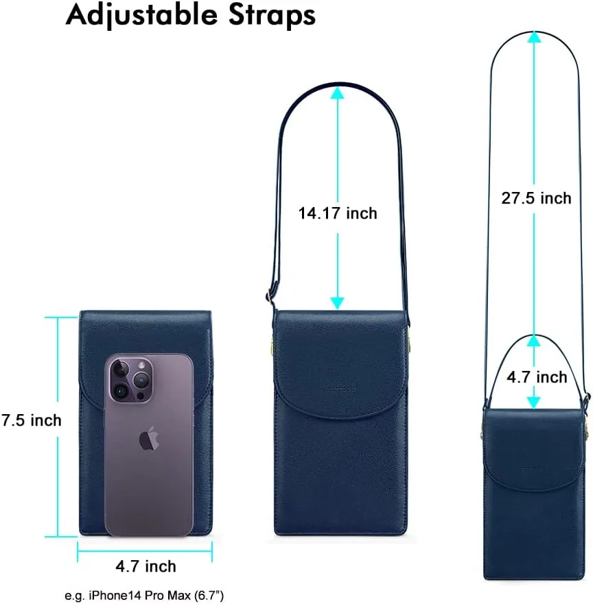 nuoku Crossbody Phone Bag for Women, Mini Crossbody Purse, Small Phone Wallet Crossbody with Removable Card Holder