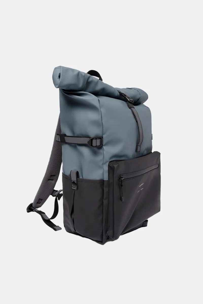 Sandqvist Ruben 2.0 Water-Resistant Rolltop Backpack (Multi Blue / Steel Blue)